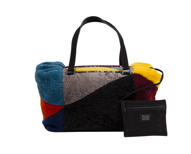 Fendi Bauletto Mouton Multicolor