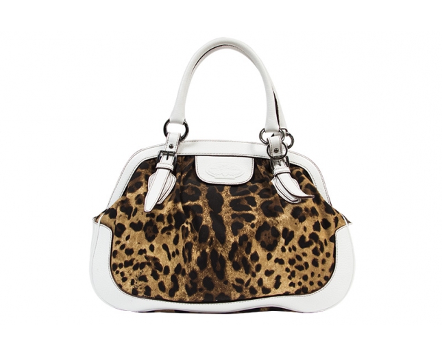 D&G Bolso Knitting Canvas Leopardo