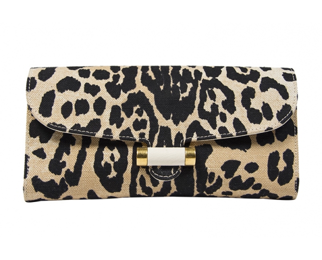 YSL Leopard Muse Clutch