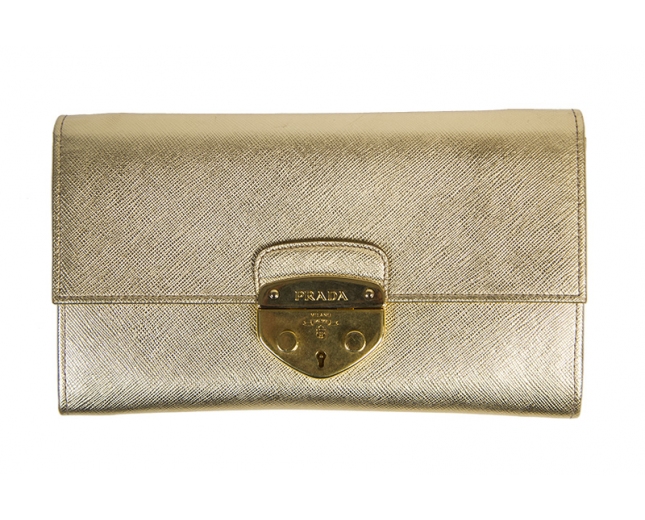 Prada Clutch Chain Gold