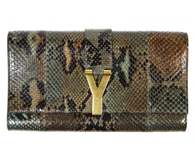 YSL Chyc Python Clutch