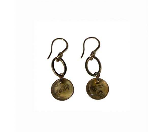 Gucci Pendientes Flora Oro & Cuarzo
