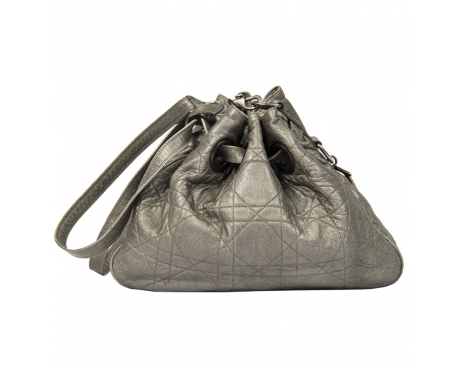 Dior Bolso Saco Cannage Gris