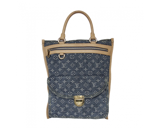 LV Sac Plat Denim Monogram