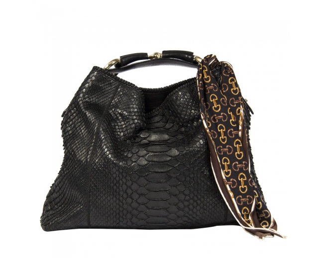 Gucci Horsebit Hobo Python