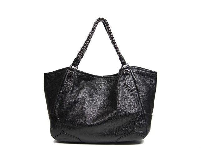 Prada Bolso Negro Metalizado