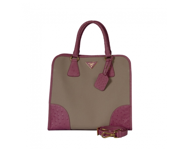 Prada Bolso Canapa Struzzo