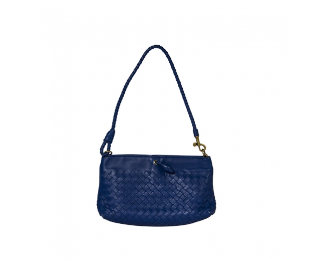 Bottega Veneta Pochette Intrecciato Azul