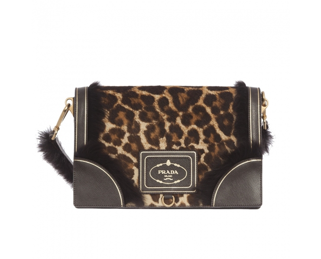 Prada Bolso Cavallino Leopardo