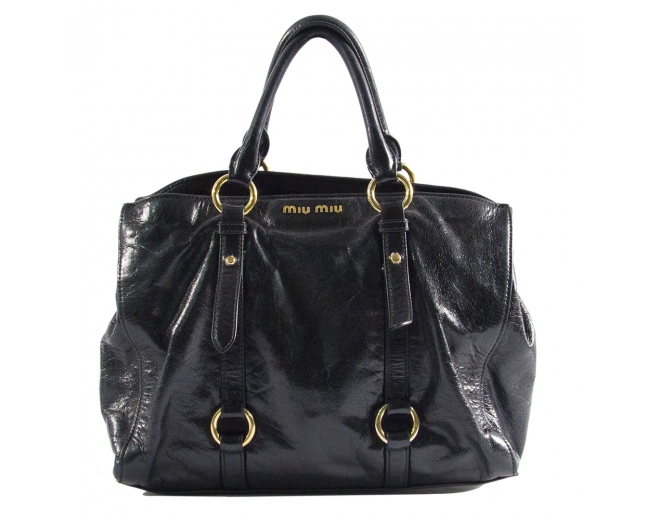 Miu Miu Bolso Satchel Negro