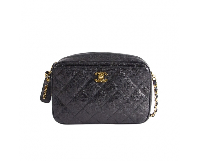 Chanel Bolso Camera Quilted Negro