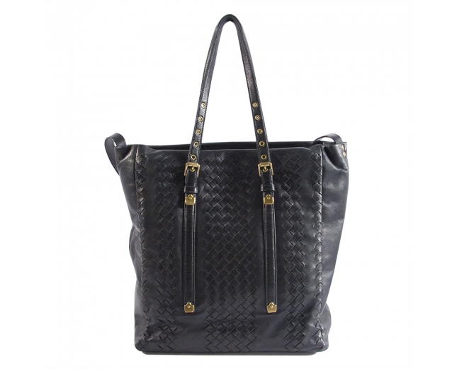 Bottega Veneta Bolso Negro Intreciatto