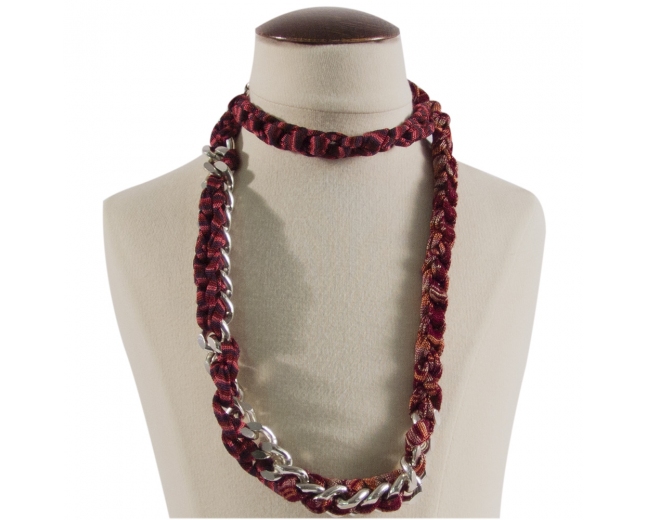 Missoni Collar Trenzado Rojo