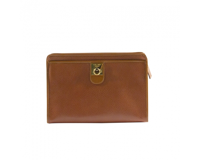 Celine Clutch Camel Vintage