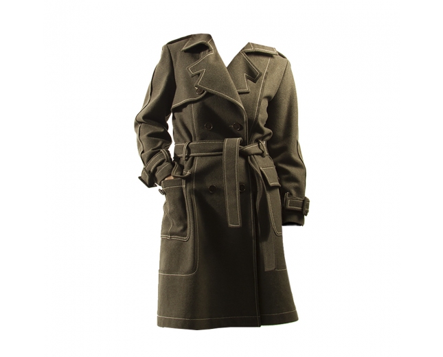 Dior Abrigo Trench Verde T 38