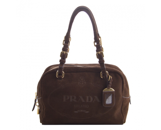 Prada Bowler Ante Marrón