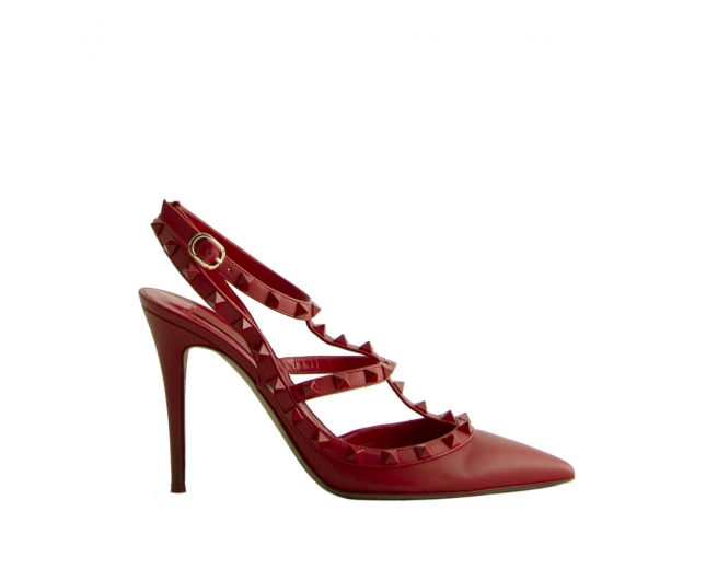 Valentino Zapatos Rockstud Rojos T 40