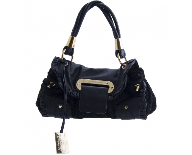 D&G Bolso Negro Encaje