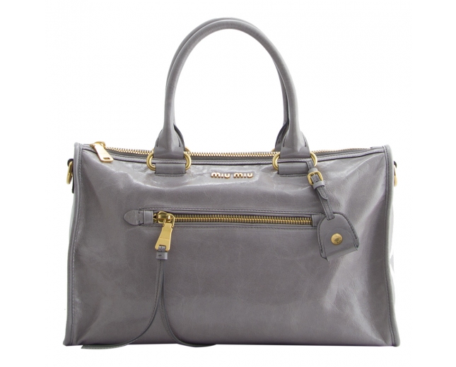 Miu Miu Bolso Bauletto Gris