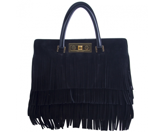 YSL Bolso Negro Tote Trois Clous