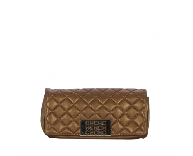 CH Clutch Piel Acolchado Bronce