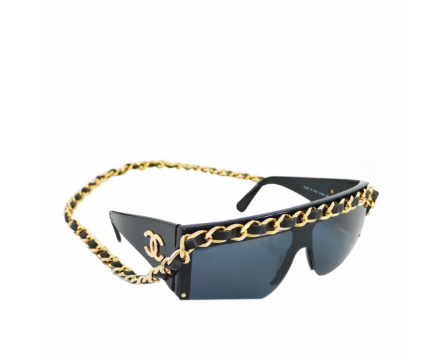 Chanel Gafas Negras con Cadena