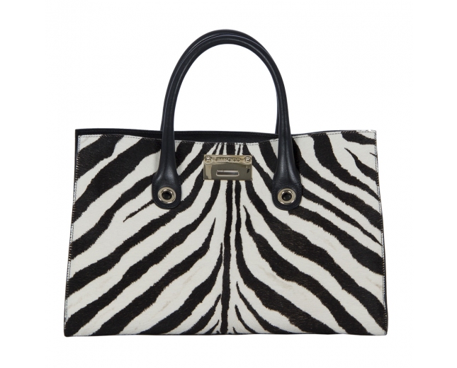 Jimmy Choo Bolso Riley Zebra