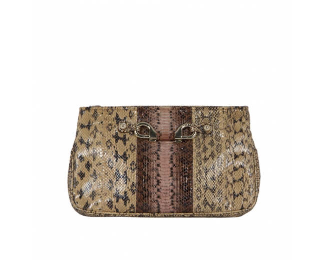 Jimmy Choo Clutch Pitón Horsebit