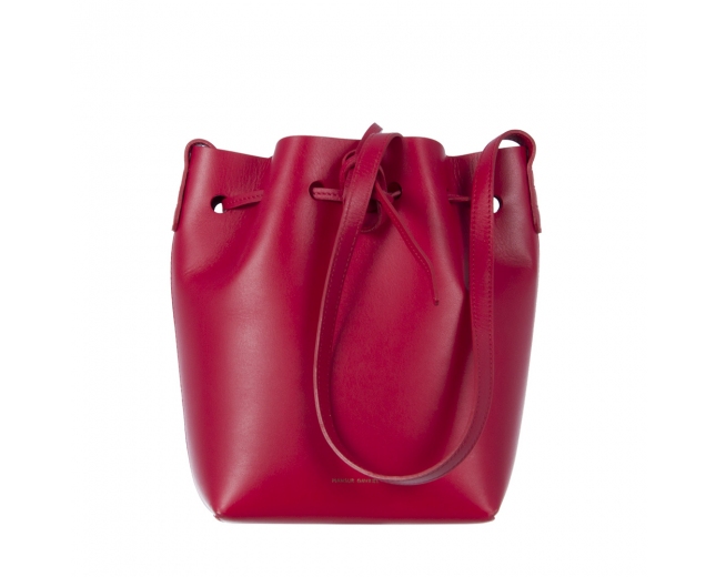 Mansur Gavriel Mini Bucket Rojo