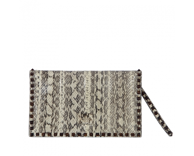 Valentino Clutch Rockstud Pitón