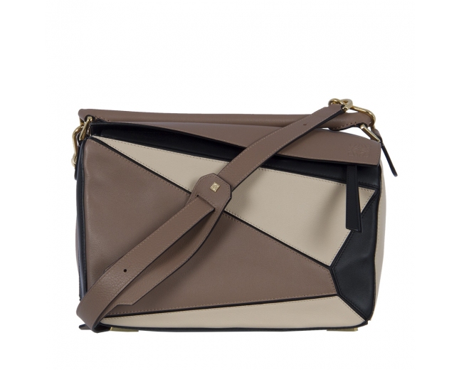 Loewe Bolso Puzzle Topo y Negro