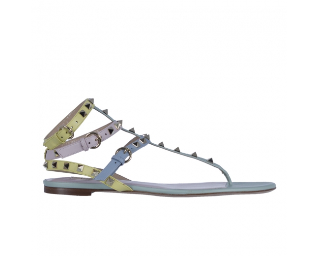 Valentino Sandalias Rockstud Azules 40