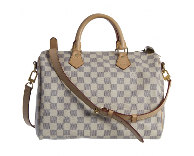 LV Speedy 30 Damier Azur Bandolera