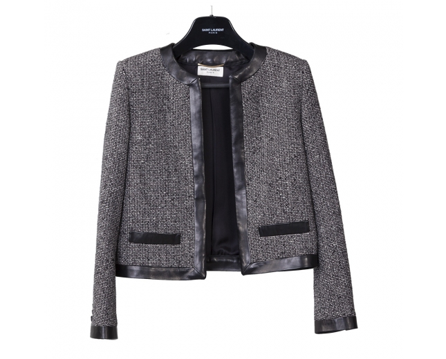 Saint Laurent Chaqueta Tweed T 38