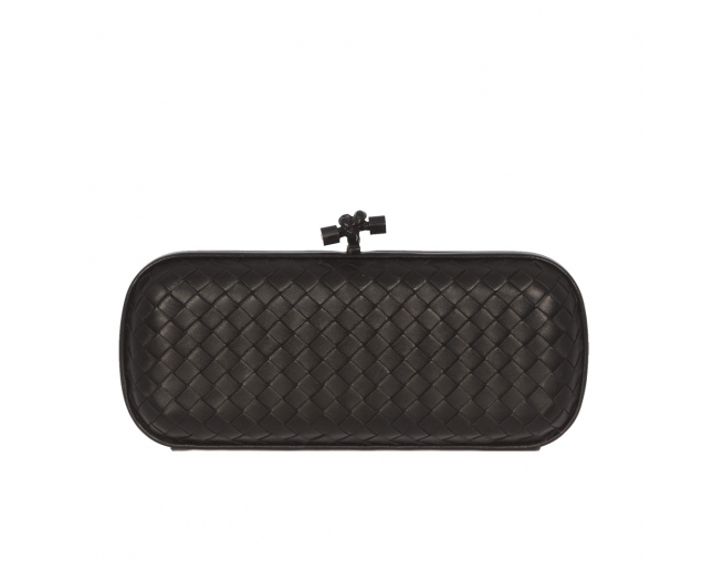 Bottega Veneta Long Clutch Knot Negro