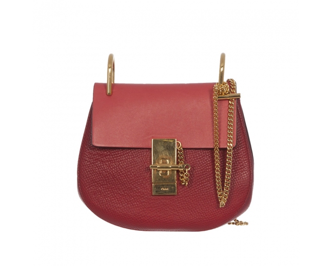 Chloe Bolso Drew Mini Rojo y Rosa