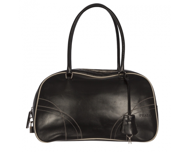 Prada Bolso Bowler Negro