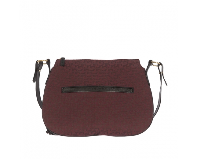 Loewe Bolso Bandolera Lona Burdeos