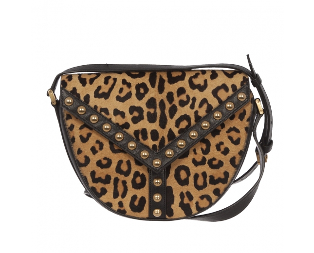 Saint Laurent Bolso Leopardo Y Studs