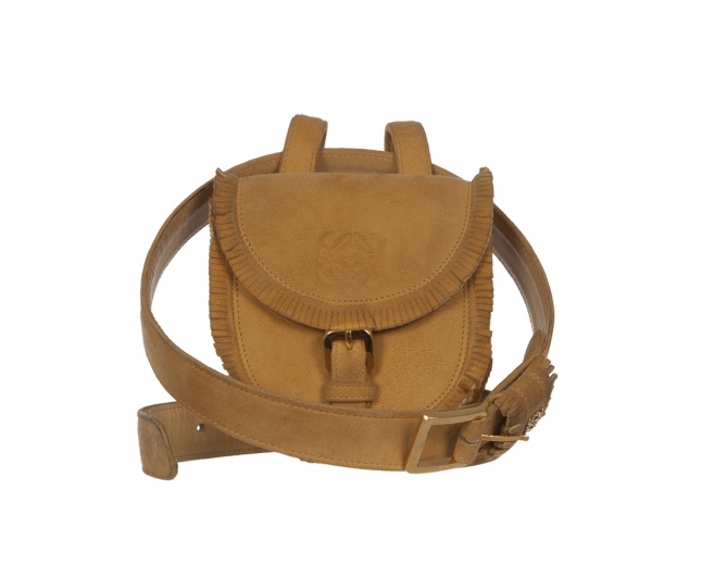 Loewe Cinturón-Cartera Ante Ocre T 80