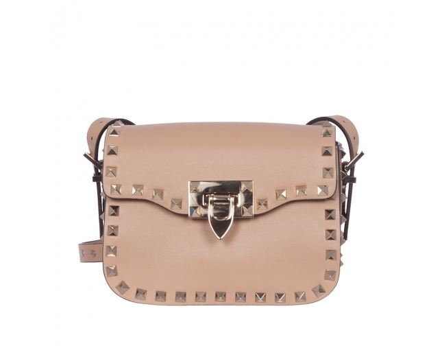 Valentino Bolso Mini Rockstud Nude