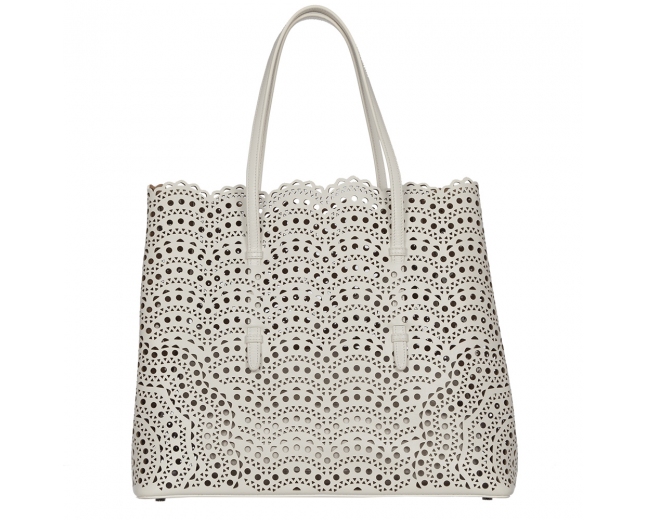 Alaïa Bolso Laser-cut Tote Blanco