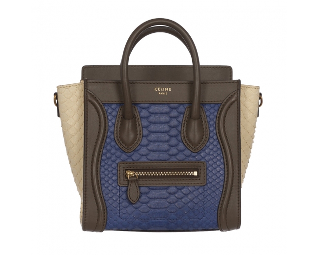 Céline  Nano Luggage Pitón Tricolor