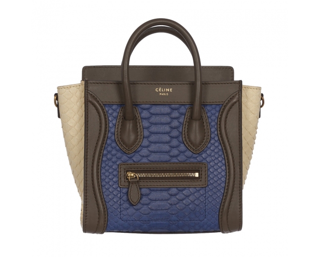 Céline  Nano Luggage Pitón Tricolor