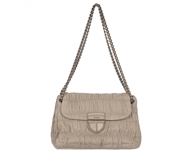 Prada Bolso Gaufre Nappa Beige