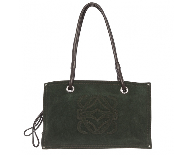 Loewe Bolso Letras Ante Verde