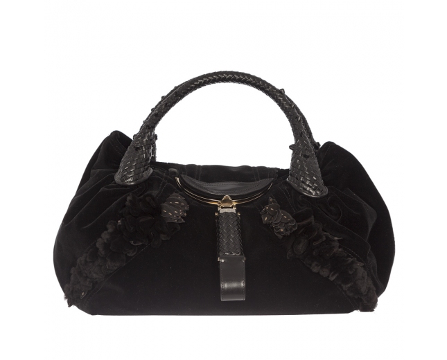 Fendi  Spy Terciopelo Negro Wisteria