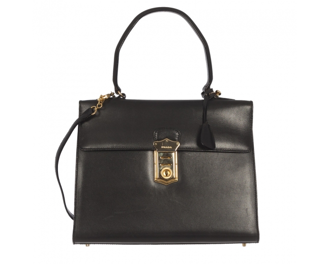 Prada Bolso Trapecio Negro