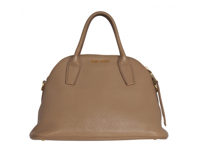 Miu Miu Bolso Satchel Beige