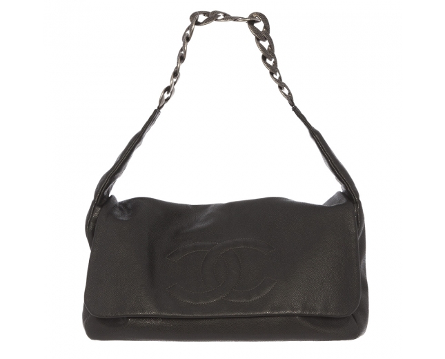 Chanel Bolso Negro Piel Caviar